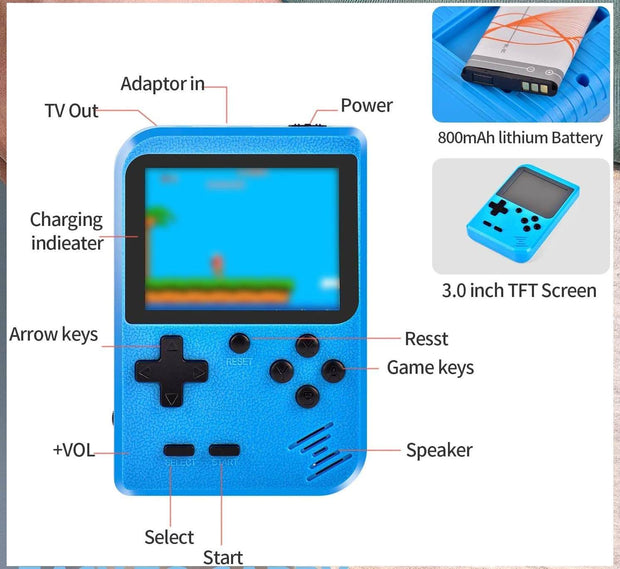 Console de jeu portable,  avec 400 jeux classiques