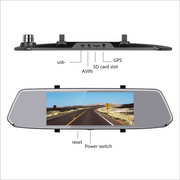 Dual Mirror Dash Camera - 7" Touch Screen 1080P Front and Rear