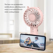 Portable Handheld Fan Small Cooling Fan USB Rechargeable Eyelash Eyelash Mute Cooler  Handheld Fan Mini USB Rechargeable Desk