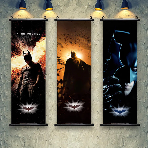 DC Batman Movie Poster Wallpaper Wall Artwork Joker Canvas Painting Picture Print Hanging Scroll Room Home Decoration Art Gift